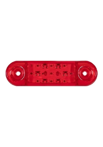 Parmak Lamba Oval 9 Led'Li 84Mm 12V-24V Kırmızı