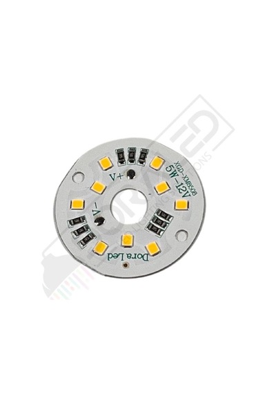 12Volt 5Watt Smd 2835 Ledli Led Modül 10mm Delik Çaplı Gün Işığı 12V 5W Avize Ledi 40mm(3 Adet)