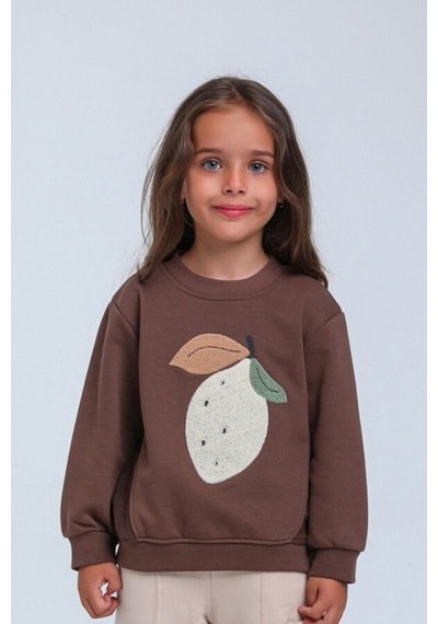 Xo Kids Kız Çocuk Sweatshirt 1-5 Yaş 35845 Kahve Kahverengi