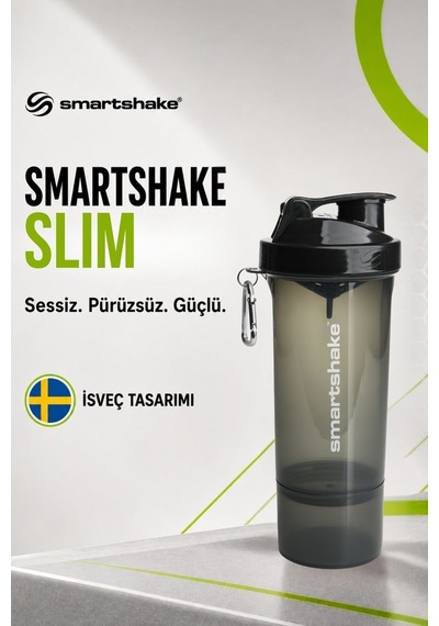 Smartshake Slim Serisi 500 Ml Siyah Protein Shaker