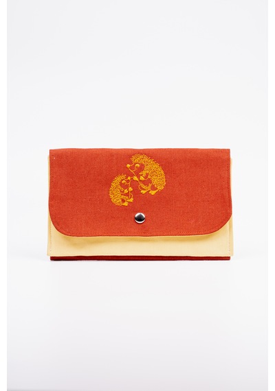 Fabric Craft Bag Kadın Kumaş Cüzdan Nakışlı Bordo