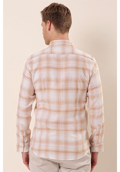 İmza Bej Uzun Kollu Kareli Cepsiz %100 Pamuk Klasik Slim Fit Dar Kesim Gömlek 1004230176-bej Bej İmza Bej Uzun Kollu Kareli Cepsiz %100 Pamuk Klasik Slim Fit Dar Kesim Gömlek 1004230176-bej Bej