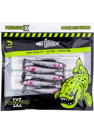 Silikon Balık - 4,5g 85mm - Fishack Predatorx - Uv Boyalı - Ghosty
