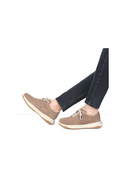 Erkek Kum Kalın Tabanlı Nubuk Deri Sneaker Kum Beji