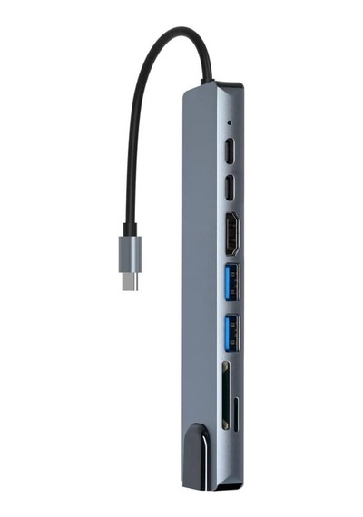 8in1 Type-c Usb Hdmı Çevirici Adaptör Hub.