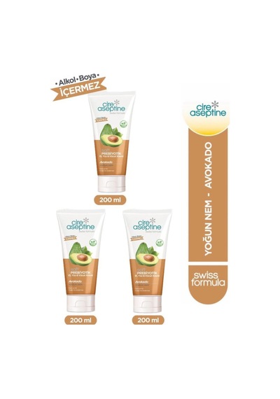 Soft Prebiyotik Avokado El,yüz Ve Vücut Kremi 200 Ml 3 Adet