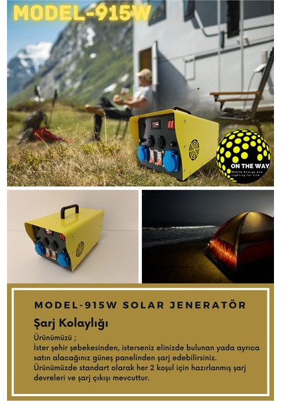 Otw Model 915w Taşınabilir Güç İstasyonu Lifepo4 Bataryalı Solar Jeneratör