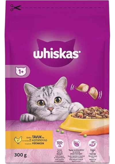 Whiskas Tavuklu Ve Sebzeli Yetişkin Kedi Maması 300 Gr 2 Adet
