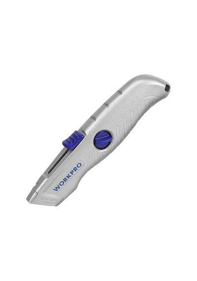Workpro Wp213007 Alüminyum Gövde Otomatik Geri Çekilebilir Rötuş Maket Bıçağı Fr Wp213007