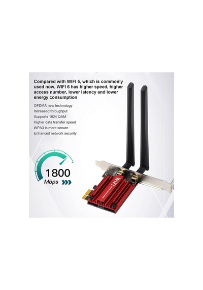 Kablosuz Ağ Kartı, Yazıcı Için 10 11 Için Bluetooth5.2 Pcıe Kablosuz Ağ Kartı