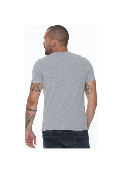 T8568 Dewberry V Yaka Erkek T-shırt-gri Gri