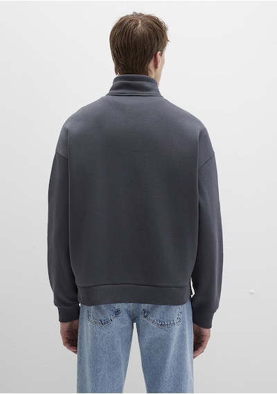 Mavi - Mavi Logo Baskılı Yarı Fermuarlı Antrasit Sweatshirt 0s10208-80106 Antrasit