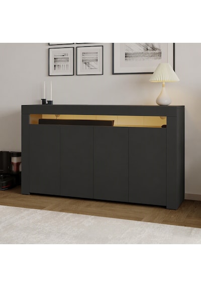 İnarch Dizayn Batı Led Işıklı Konsol Modern 4 Kapaklı Tv Konsolu - Tv Ünitesi Antrasit İnarch Dizayn Batı Led Işıklı Konsol Modern 4 Kapaklı Tv Konsolu - Tv Ünitesi Antrasit