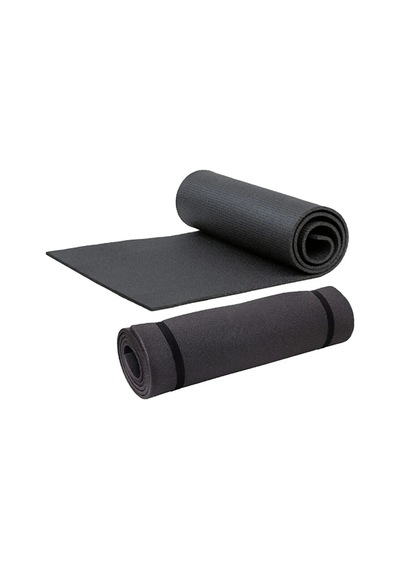 Plus Sport Siyah Pilates Minderi Yoga Egzersiz Matı 7 Mm Ve Atlama İpi Siyah Siyah