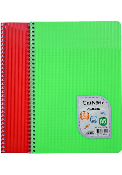 Uni Note Colormaxi A5 60 Yaprak Kareli Ve Çizgili Defter Seti