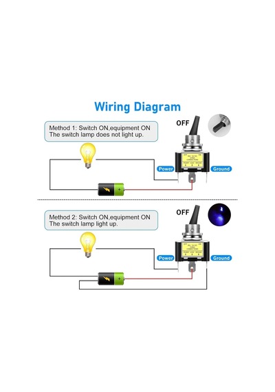 Ic-151b Toggle Switch 12v 30a On-off Işıklı Asw-07d-2
