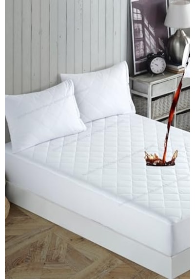 Formeya Adelya Mikrofiber Kapitone Fitted Full Kenar Su Sıvı Geçirmez Yatak Koruyucu Alez 90 X 190 Açık Indigo