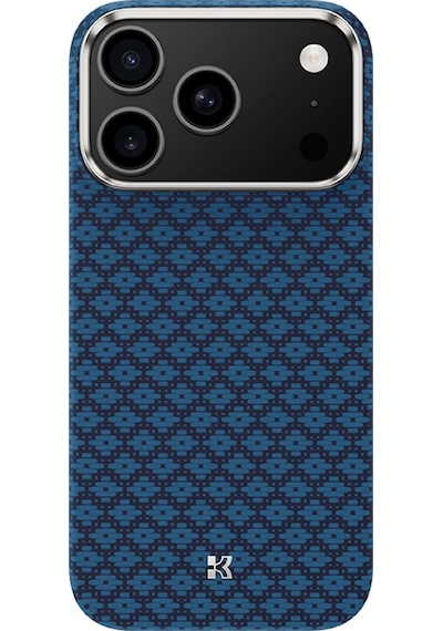 Apple Uyumlu iPhone 17 Pro Max Kılıfm-safe Şarj Özellikli Benks Armorair Armorgrid Serisi Kevlar Mavi Mavi