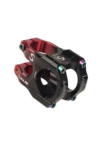Lunje Alüminyum 31,8mm Mtb Freeride Gidon Boğazı Bisiklet Gidon Boğazı Siyah Kırmızı Çift Renk Boğaz Turuncu
