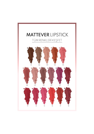 Note Cosmetique Mattever Lipstick Yarı Mat Saten Bitişli Ruj 01 Chocolate Mood - Kahverengi