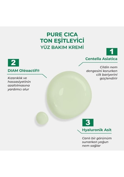 Sinoz Spf50 Pure Cica Anında Ton Eşitleyici Sıvı Yüz Güneş Kremi 50ml