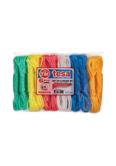 Tesa Tm-410-411 Naylon Plastik 10m Çamaşır İpi- 24'li Paket