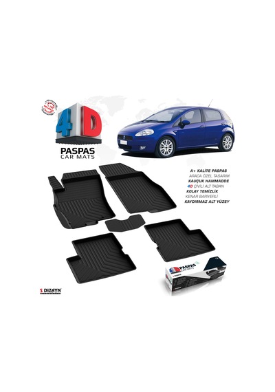 Fiat Grande Punto 4D Havuzlu Paspas 2006-2018 A+Kalite