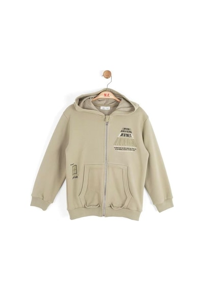 Erkek Çocuk Adventure Fermuarlı Hırka Nk-49318 Yeşil