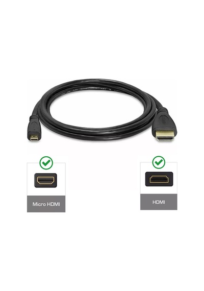 Mikro Hdmı Kablo Mikro Hdmi To Hdmi Ses Ve Görüntü Kablosu 3m