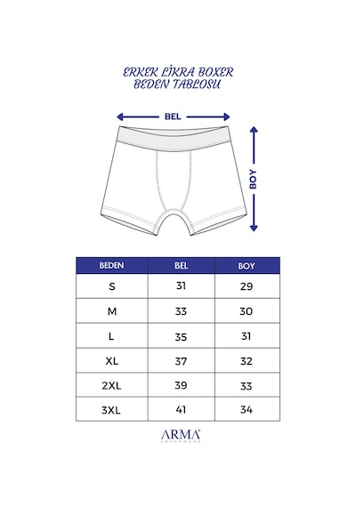 Arma Yıldız 6'lı Paket Erkek Pamuklu Likralı Esnek Kumaş Renkli Boxer Gri - Lacivert - Siyah Arma Yıldız 6'lı Paket Erkek Pamuklu Likralı Esnek Kumaş Renkli Boxer Gri - Lacivert - Siyah