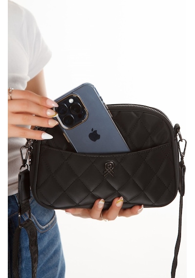Newish Polo Kadın Çapraz Askılı Omuz Çantası New235 - Siyah