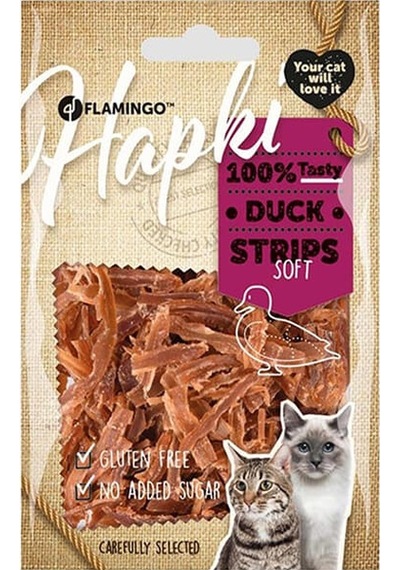 Flamingo Ördekli Şerit Glutensiz Kedi Ödülü 50 G