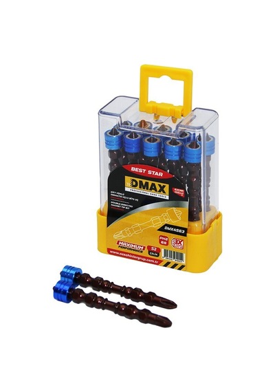 Dmax-4563 Ph2 X 65mm Çift Yönlü Yıldız Mıknatıs Uçlu Bits- 10'li Paket