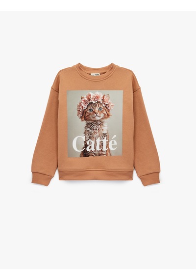 Koton Pamuklu Uzun Kollu Bisiklet Yaka Kedi Baskılı Sweatshirt Kahverengi 6wkg10566ak Kahve Koton Pamuklu Uzun Kollu Bisiklet Yaka Kedi Baskılı Sweatshirt Kahverengi 6wkg10566ak Kahve