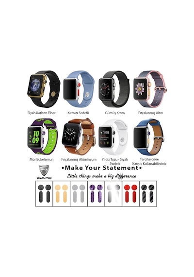 Ipg Apple Uyumlu iOS Watch Düğme Için Aksesuar Stickerlar(7 Renk/2 Set)