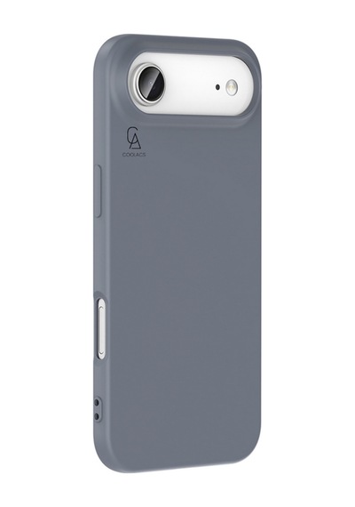 Apple Uyumlu iPhone 17 Air Içi Kadife Lansman Kılıf Ve 5d Tam Kaplayan Cam Ekran Koruyucu Gri