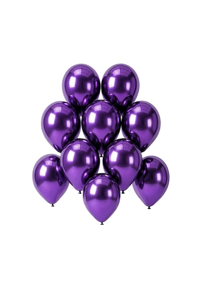 Mor Renk Lateks Krom Balon 15 Cm - 10 Adet