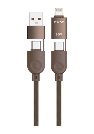 U17 4 İn 1 Type-c To Type-c -ligthning -usb Örgü 87w Şarj Kablosu