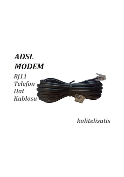 3 Metre Adsl Modem Telefon Hat Kablosu Rj11 50 Adet