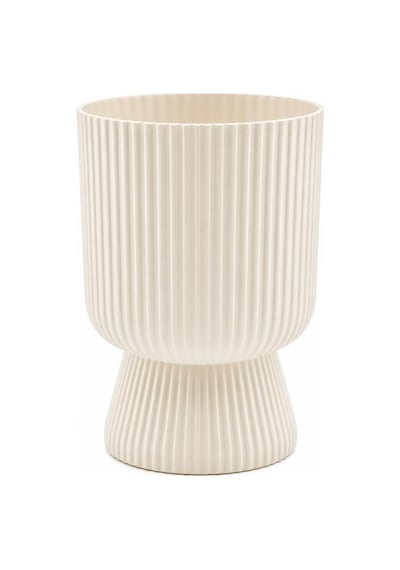 So-ltsa01 Lotus Ayaklı Plastik Vazo Çiçek Saksı 1.8 Litre No:1 Kum Beji 6 Adet