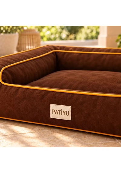 Kedi Köpek Yatağı Sofa Bed - Kiremit Kahve