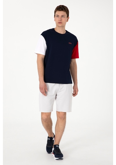 U.S. Polo Assn. Erkek Comfort Fit Bisiklet Yaka Lacivert Tişört 50306921-VR033