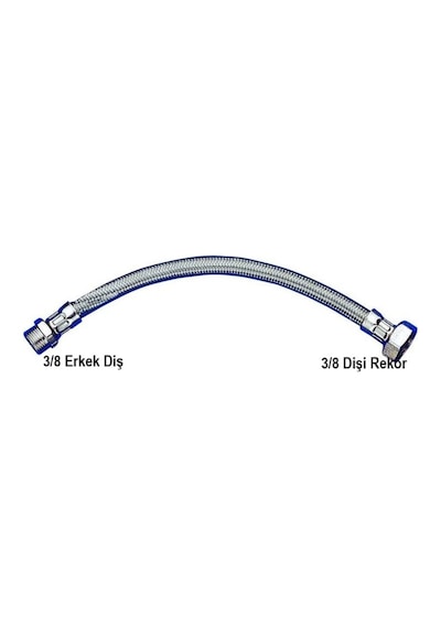 30 Cm 3/8 3/8 Nipelli Flex Bağlantı Hortumu