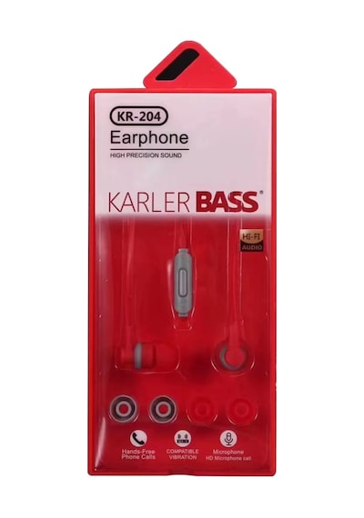 Karler Bass Kr-204 Kablolu Kulaklık - Kırmızı