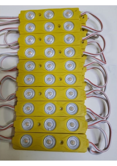 Kampanya! 20 Adet Modül Led Üç Çipli Mercekli 2835 1,5Watt 12Volt