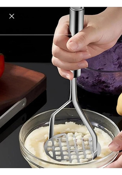 Patates Ezici Lüks Paslanmaz Metal Patates Ezici Püre Yapıcı Çelik