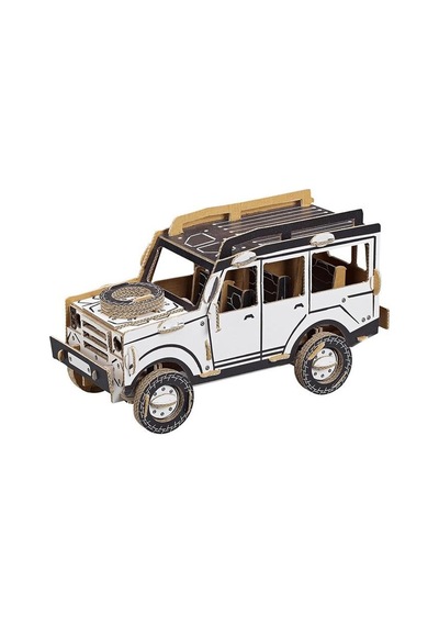 Todo 100 Parça Yapmak ve Renklendirmek için Kartonda Jeep
