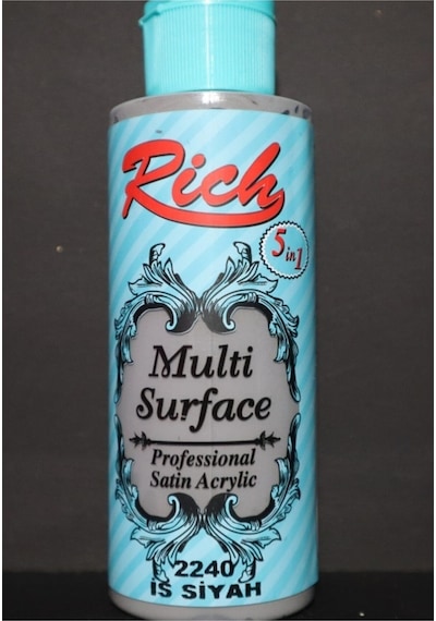 Rich 2240 Is Siyahı Akrilik Boya 130 Cc Siyah
