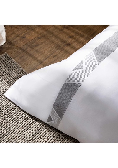 Chakra Free Bambu Extra King Size Nevresim Seti 260x220 Cm Beyaz/gri