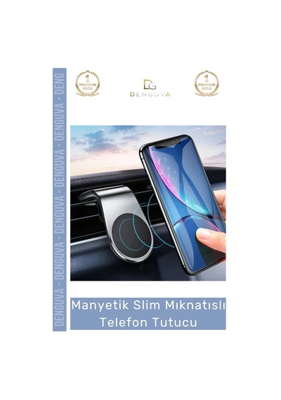 Telefontutucu L Tipi Slim Araç Havalandırma Klima Stabil Manyetik Mandallı Mıknatıslı Telefon Tutuc Çok Renkli